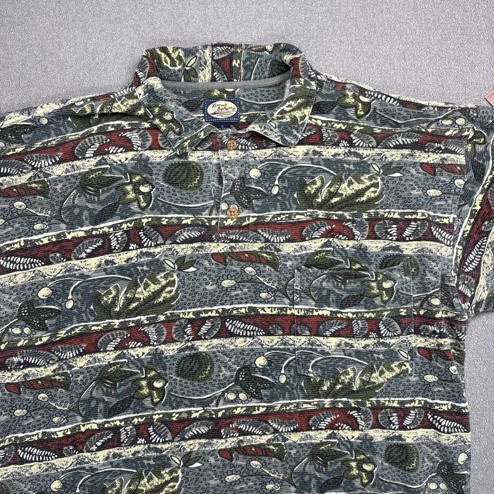 Vintage Tommy Bahama Polo Golf Short Sleeve Floral Hawaiian Shirt - Size XLarge